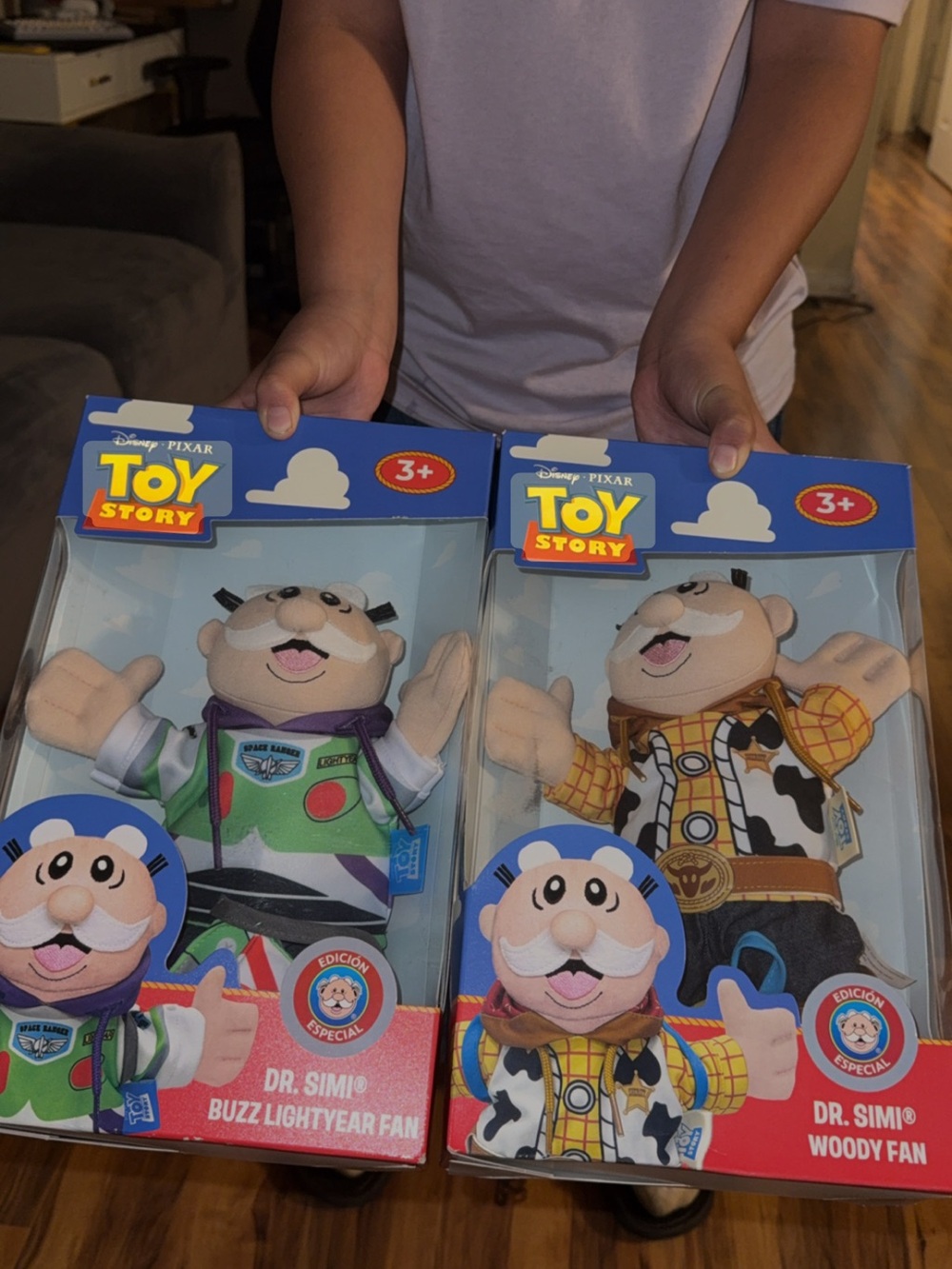 Disney Toy Story Dr. Simi Plush Set - Buzz Lightyear Green & Woody Tan